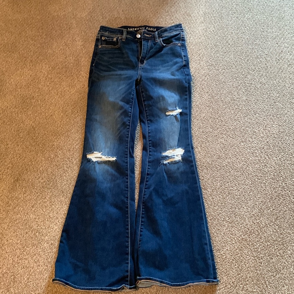 American Eagle Super Hi-Rise Flare jeans